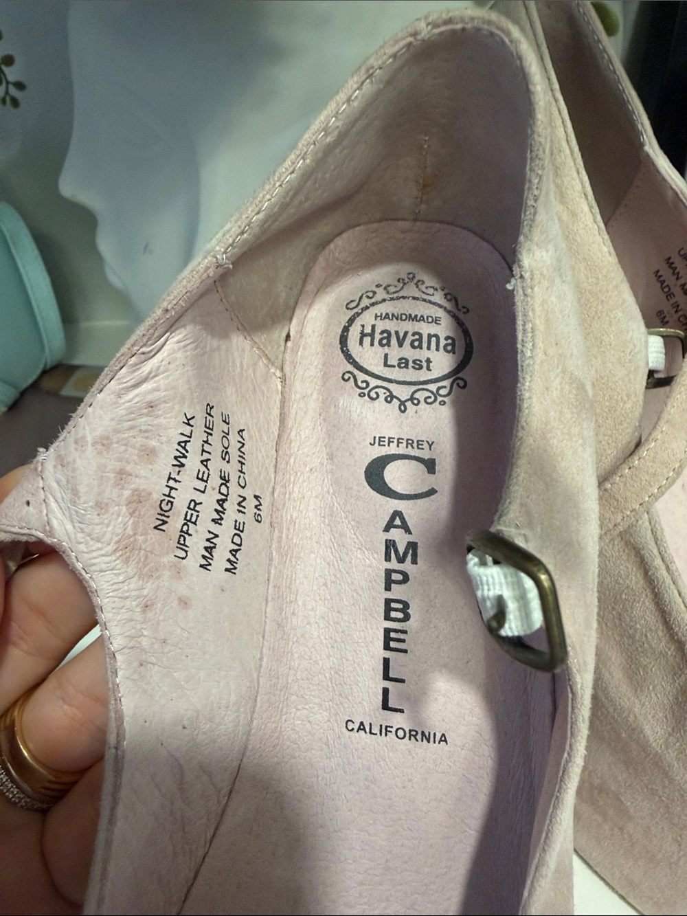 Jeffrey Campbell SCUFFED Blush Pink Suede nightwalk Extreme Platform Wedges - Picture 2 of 5